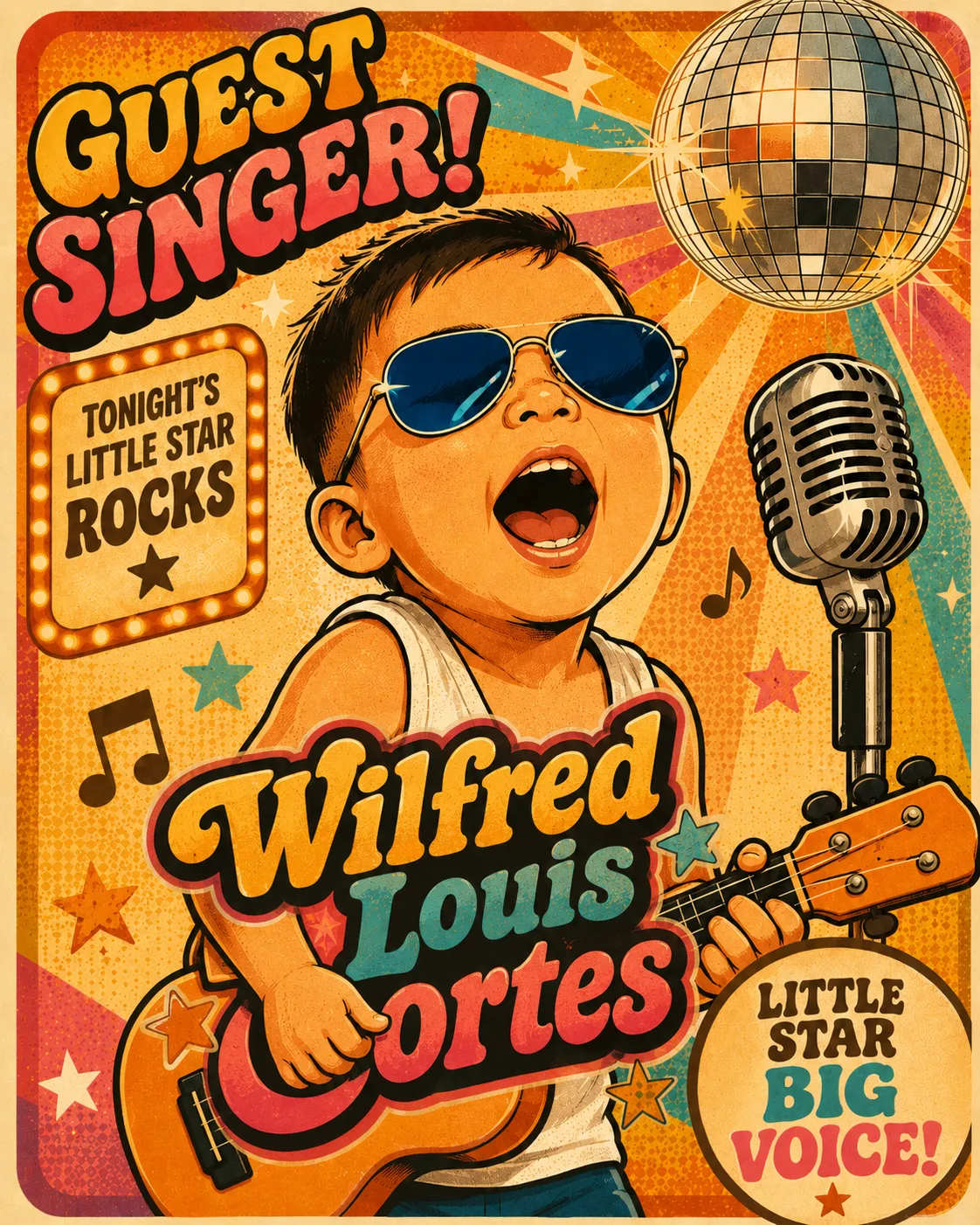Guest singer poster for Wilfred Louis Cortes